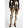 Dolce & Gabbana Foil Tapered Trousers In S0985 Oro Antico