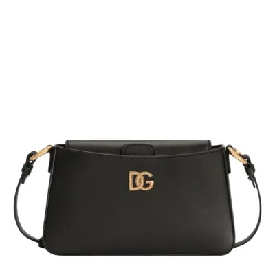 Dolce & Gabbana Dolce And Gabbana Mini Calfskin Black Phone Bag