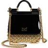 Dolce & Gabbana Dolce&gabbana Mini Sicily Box Cage Shoulder Bag In 87530 Gold/black