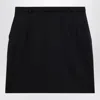 Dolce & Gabbana High-waist Virgin Wool Mini Skirt In Black