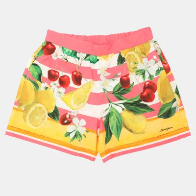 Pre-owned Dolce & Gabbana Dolce And Gabbana Multicolor Floral Print Shorts 11-12yrs.