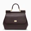 Dolce & Gabbana Burgundy Large Sicily Handbag In Purple