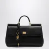 Dolce & Gabbana Black Handbag With Padlock Detail And Adjustable And Removable Shoulder Strap In Leather Woman In Black