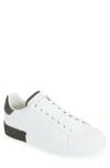 Dolce & Gabbana White Leather Portofino Sneakers In White