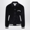Dolce & Gabbana Corduroy Varsity Bomber Jacket In Black