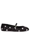 Dolce & Gabbana Printed Satin Ballet Flats In Pois