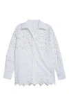 DOLCE & GABBANA DOLCE&GABBANA OVERSIZE EYELET BUTTON-UP SHIRT