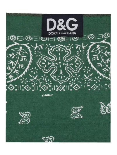 Dolce & Gabbana Dolce&gabbana Paisley Print Square Scarf In Green