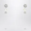 Dolce & Gabbana Rhinestone And Faux Pearl Dg Logo Clip-on Earrings In Silver