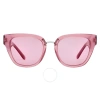 DOLCE & GABBANA DOLCE AND GABBANA PINK DARK MIRRORED RED BUTTERFLY LADIES SUNGLASSES DG4437 3405A4 51