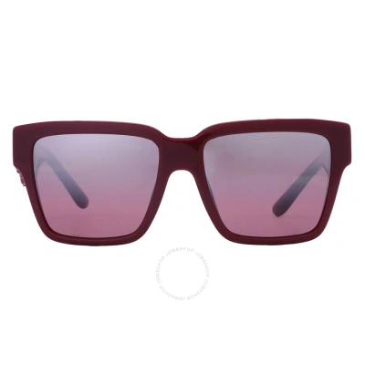 Dolce & Gabbana Dolce And Gabbana Pink Mirror Gradient Square Ladies Sunglasses Dg4436 30917e 59 In Bordeaux / Ink / Pink