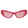Dolce & Gabbana Dolce And Gabbana Pink Mirrored Cat Eye Ladies Sunglasses Dg4450 326230 52 In Fuchsia / Ink / Pink