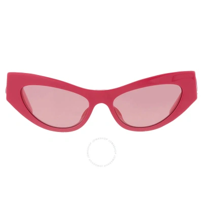 Dolce & Gabbana Dolce And Gabbana Pink Mirrored Cat Eye Ladies Sunglasses Dg4450f 326230 52