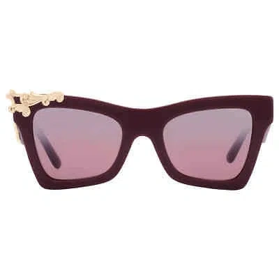 Pre-owned Dolce & Gabbana Dolce And Gabbana Pink Mirrored Silver Butterfly Ladies Sunglasses Dg4434 30917e