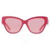 DOLCE & GABBANA DOLCE AND GABBANA PINK MIRRORED SILVER BUTTERFLY LADIES SUNGLASSES DG4449 326230 54