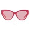 Dolce & Gabbana Dolce And Gabbana Pink Mirrored Silver Butterfly Ladies Sunglasses Dg4449 326230 54 In Fuchsia / Ink / Pink / Silver