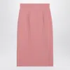 Dolce & Gabbana Pencil Skirt In Bubblegum Pink With Dart Detailing