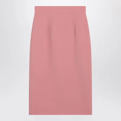 DOLCE & GABBANA DOLCE&GABBANA PINK WOOL PENCIL SKIRT