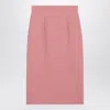 Dolce & Gabbana Pencil Skirt In Bubblegum Pink With Dart Detailing In Pink
