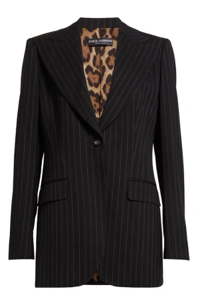 DOLCE & GABBANA DOLCE&GABBANA PINSTRIPE STRETCH VIRGIN WOOL JACKET