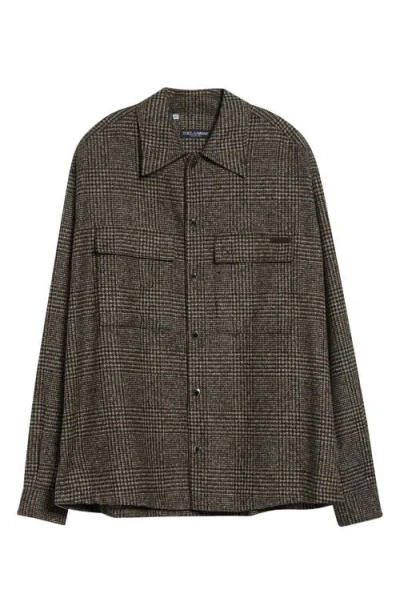 Dolce & Gabbana Dolce&gabbana Plaid Button-up Shirt In Gray