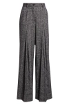 Dolce & Gabbana Dolce&gabbana Pleated Stripe Virgin Wool Blend Pants In Gray