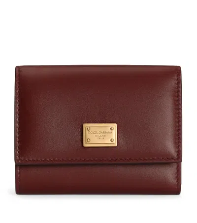 Dolce & Gabbana Dolce&gabbana Plongé Calfskin French Flap Wallet