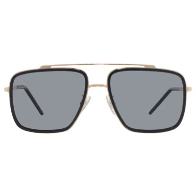 Dolce & Gabbana Dolce And Gabbana Polarized Grey Navigator Men's Sunglasses Dg2220 02/81 57 In Metallic