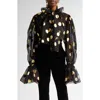 Dolce & Gabbana Silk Organza Lamé Polka Dot Blouse In Hnlm0 Oro Nero