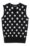 Dolce & Gabbana Dolce&gabbana Women Top With Polka-dot Motif In Nero/bianco