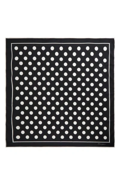 Dolce & Gabbana Dolce&gabbana Polka Dot Square Cotton Scarf In Print