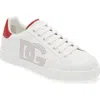 Dolce & Gabbana Sneaker In Bianco/ Rubino