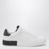 Dolce & Gabbana White Leather Portofino Sneakers In White