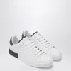 Dolce & Gabbana White Leather Portofino Sneakers In White