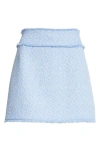 Dolce & Gabbana Light Blue A-line Mini Skirt In F3981 Glicine Viola Chiari
