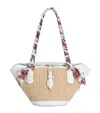Dolce & Gabbana Borsa A Spalla Coffa Capri In Rafia Con Stampa Floreale Dolce E Gabbana In Multi