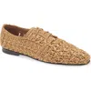 Dolce & Gabbana Dolce&gabbana Raffia Lace-up Loafer In Naturale/cammello