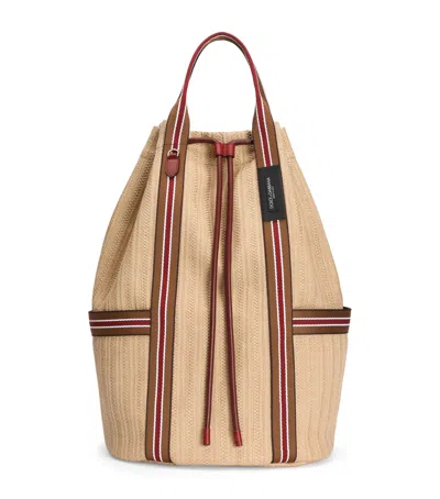 Dolce & Gabbana Dolce&gabbana Raffia-leather Essenza Backpack