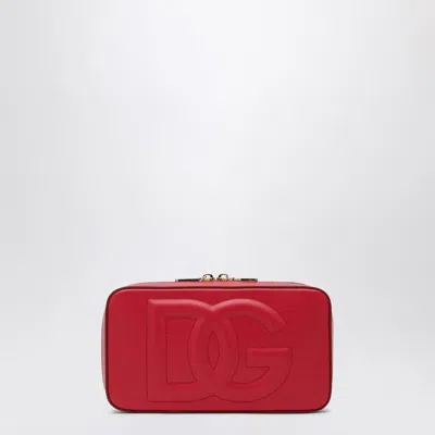 DOLCE & GABBANA DOLCE&GABBANA RED LEATHER SHOULDER BAG WITH LOGO WOMEN