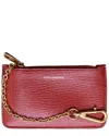 Dolce & Gabbana Dolce &gabbana Red Leather Wallet With Keychain (authentic Pre-loved) In Red