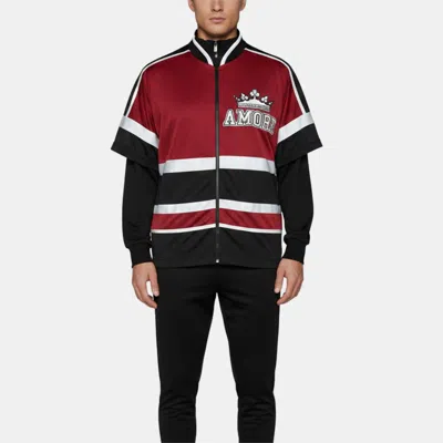 Pre-owned Dolce & Gabbana Dolce And Gabbana Red/black Amore Jersey Dgmillennials Zip-up Jacket Xl