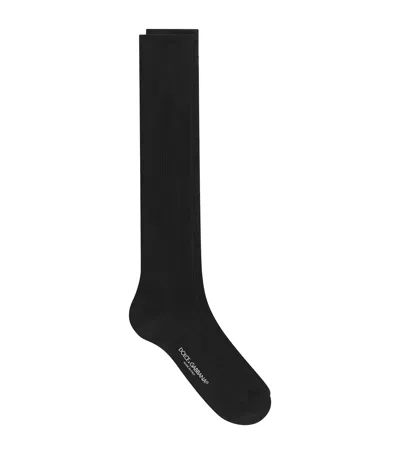 Dolce & Gabbana Dolce&gabbana Ribbed Knee-high Socks
