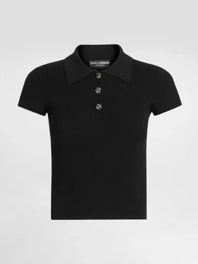 Dolce & Gabbana Dolce&gabbana Ribbed Polo-style Top