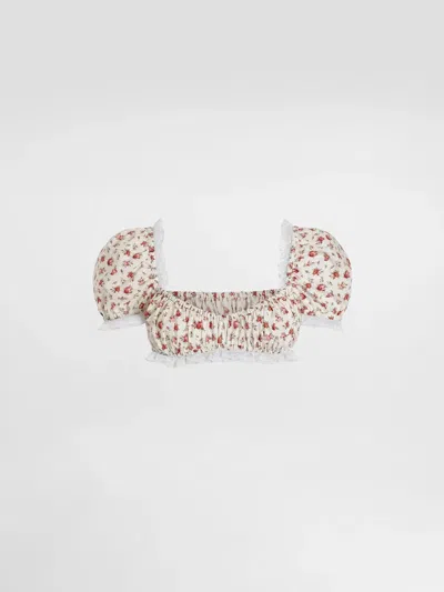 Dolce & Gabbana Dolce&gabbana Rose Print Top In Multi