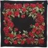 Dolce & Gabbana Schal Mit Rosen-print In Hn5hm Rose Rosse Fdo.nero