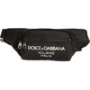 Dolce & Gabbana Dolce&gabbana Rubber Logo Nylon Belt Bag In Black/black