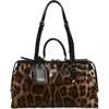 Dolce & Gabbana Dolce&gabbana Rumble Leopard Print Genuine Calf Hair Satchel In Multi