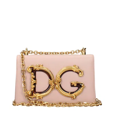 Dolce & Gabbana Dolce&gabbana Women's Shoulder Bags Pink/powder Pink Leather