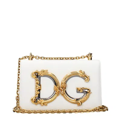 Dolce & Gabbana Dolce&gabbana Women's Shoulder Bags White Leather