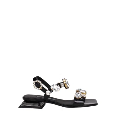 Dolce & Gabbana Dolce&gabbana Sandals Women Leather Black